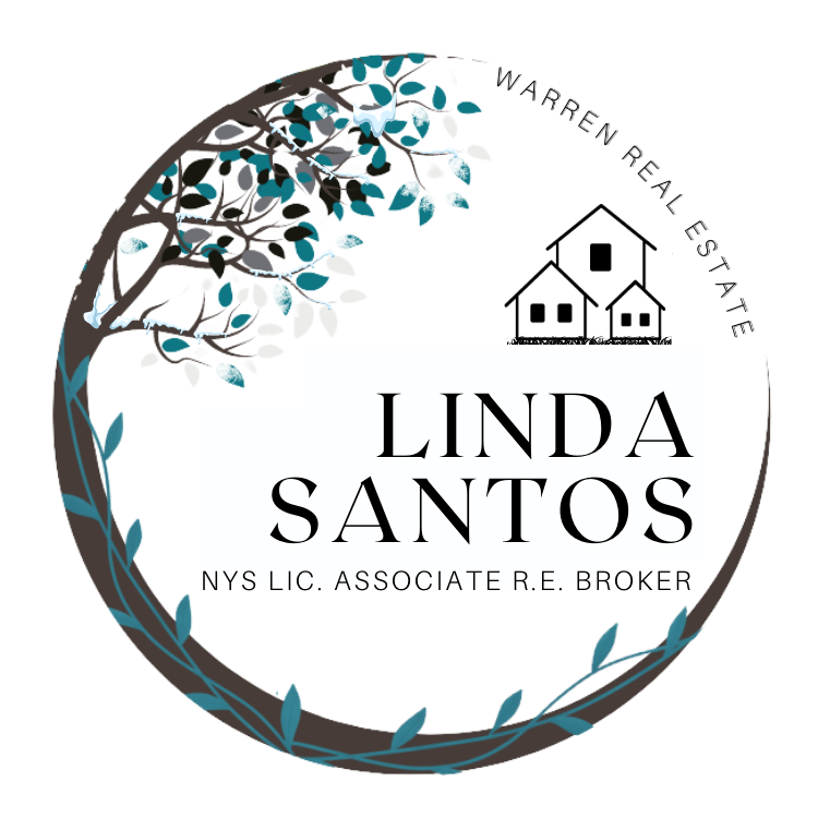 Linda Santos, NYS Lic. RE Salesperson at Warren Real Estate Winter Logo